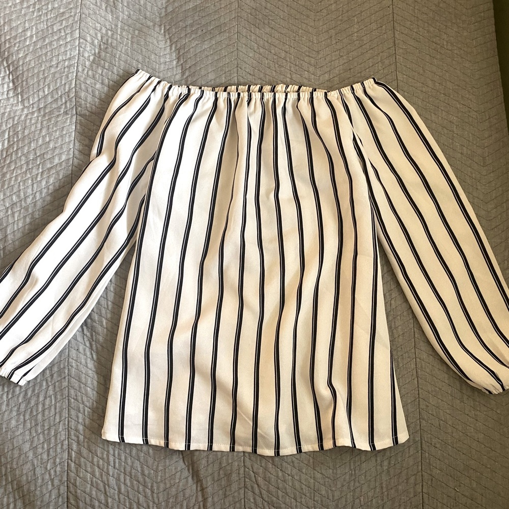 Missguided Long Sleeve Off the Shoulder Top